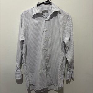 Canali Dress Shirt Blue/White 16.5/42
